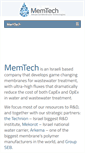 Mobile Screenshot of memtech-water.com